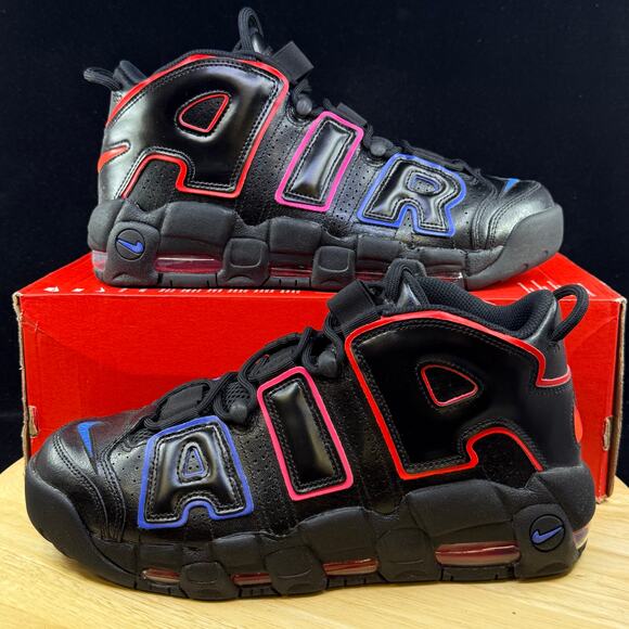 Nike Air More Uptempo’96 Electric Black Racer Blue Men’s Sz 10 FD0729-001 main image 4